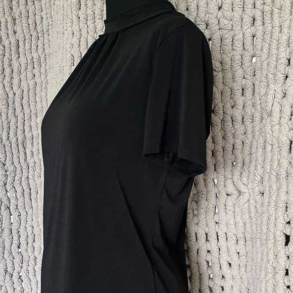 Banana Republic Factory Black Pleated Back Tee Medium - Picture 4 of 9